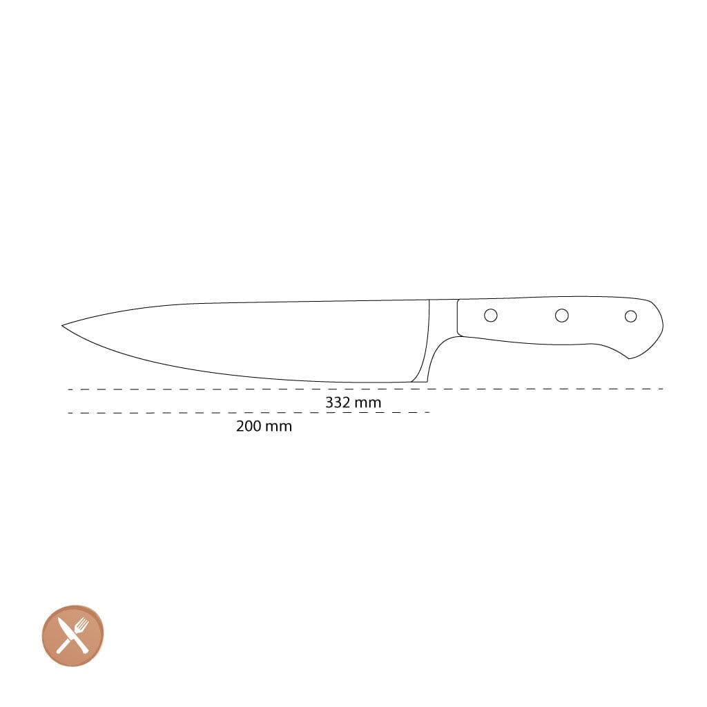 Wusthof - Classic Koksmes halve krop 20 cm Wusthof 