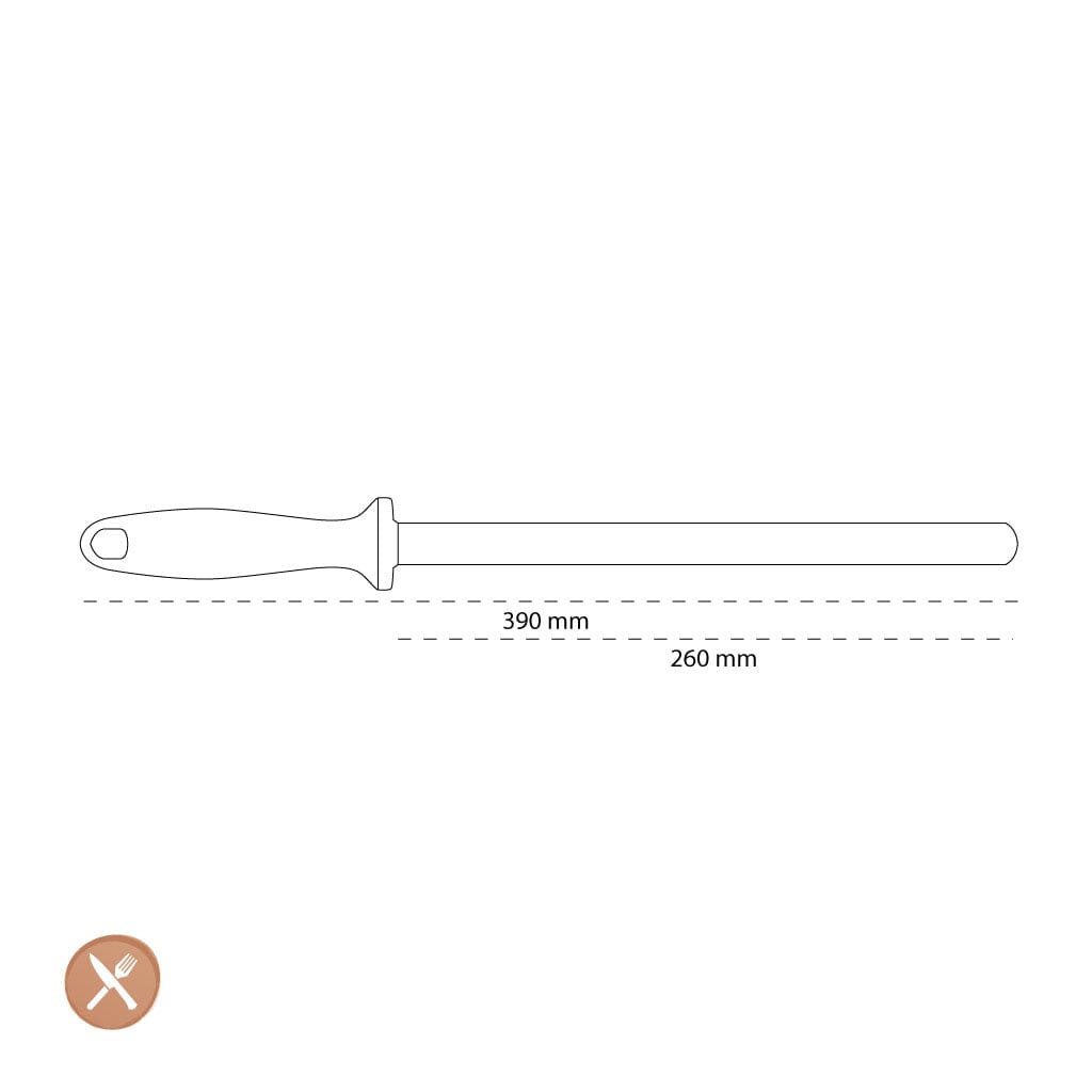 Zwilling - Aanzetstaal diamantslijper 260 mm Aanzetstaal Zwilling 