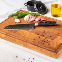 Damast Pakka Wood - Damascus Santoku 18 cm Keukenmessen Shinrai Japan 