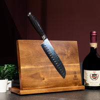 Damast Pakka Wood - Damascus Santoku 18 cm Keukenmessen Shinrai Japan 