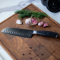 Damast Pakka Wood - Damascus Santoku 18 cm Keukenmessen Shinrai Japan 