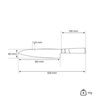 Epoxy Ruby - Damascus Koksmes 20 cm Shinrai Japan 